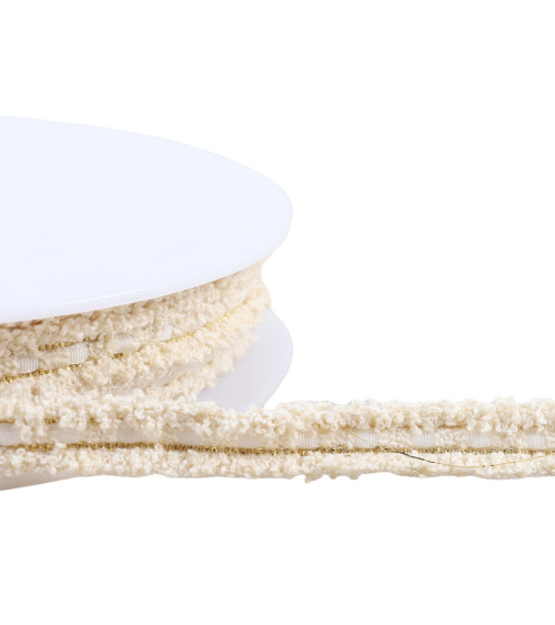 20m spool of mottled dress braid 12mm white