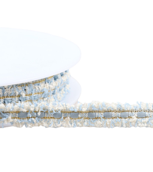 20m spool of heathered dress braid 12mm lavender blue