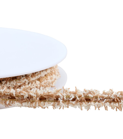 20m spool of mottled dress braid 12mm beige