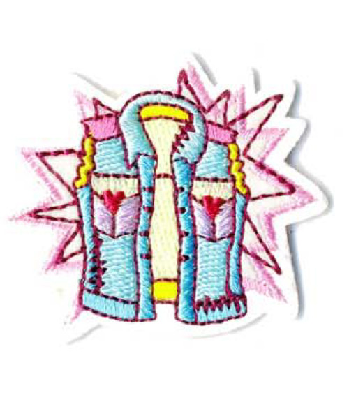 Set of 3 women's iron-on jacket patches