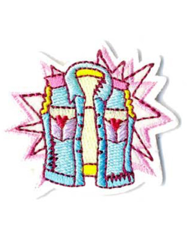 Set de 3 parches termoadhesivos para chaqueta de mujer.