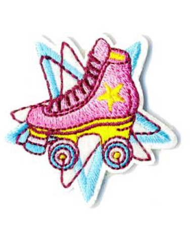 Set of 3 roller skate iron-on patches