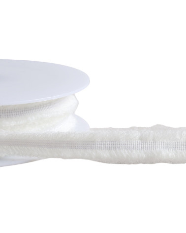 Abito elasticizzato treccia 20 mm bianco al metro