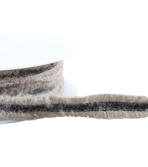 Stretch dress braid 20mm light gray by the meter