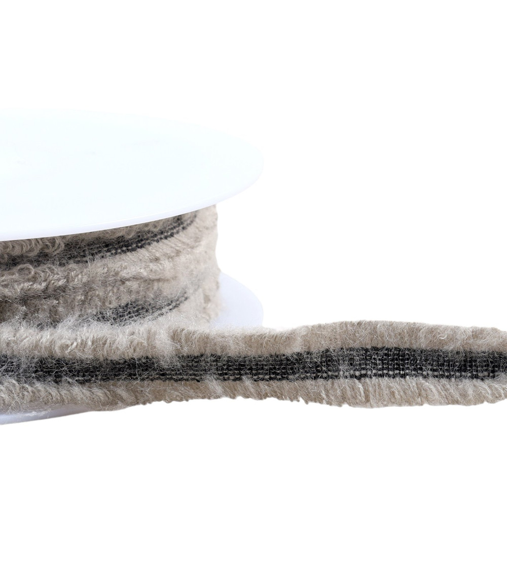 Stretch dress braid 20mm light gray by the meter