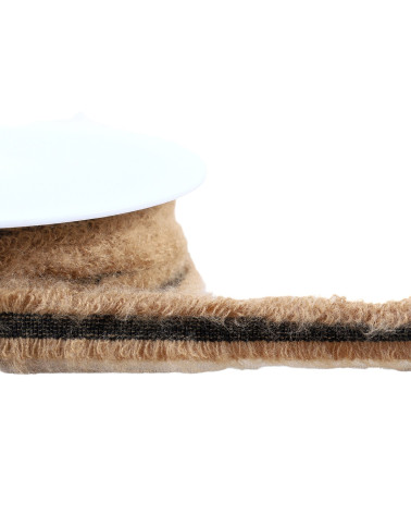 Treccia elasticizzata per abito da 20 mm beige al metro