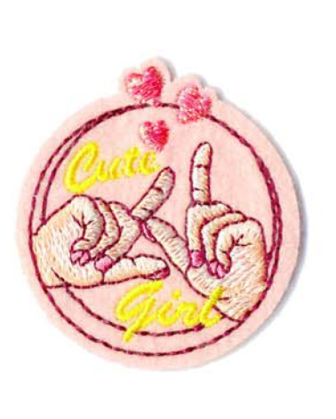 Set of 3 Cute Girl iron-on patches