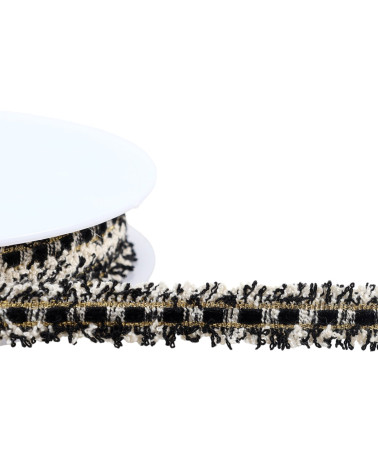 12mm black heather dress braid by the meter