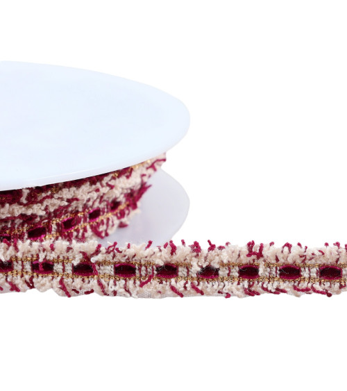 12mm burgundy heather dress braid per meter