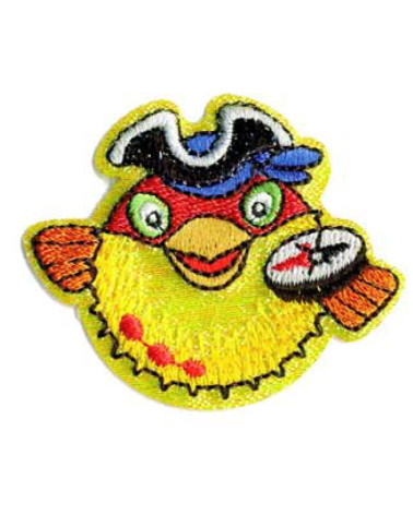 Set of 3 pirate fish iron-on patches