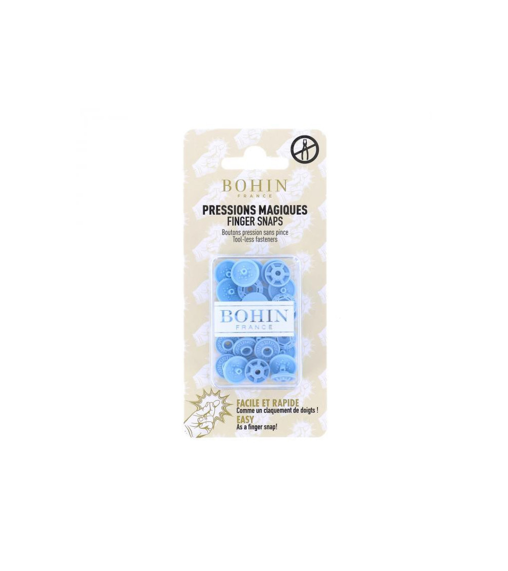 Boutons pressions sans pince Bohin blanc