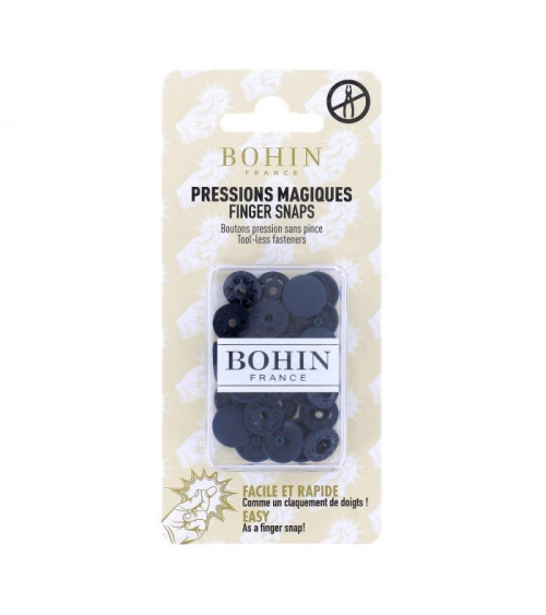 Snap fasteners without clip 13mm Bohin navy blue