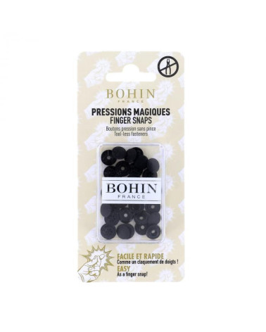 Boutons pressions sans pince Bohin blanc