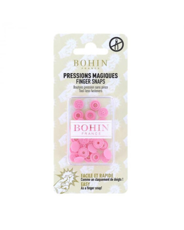 Boutons pressions sans pince Bohin blanc