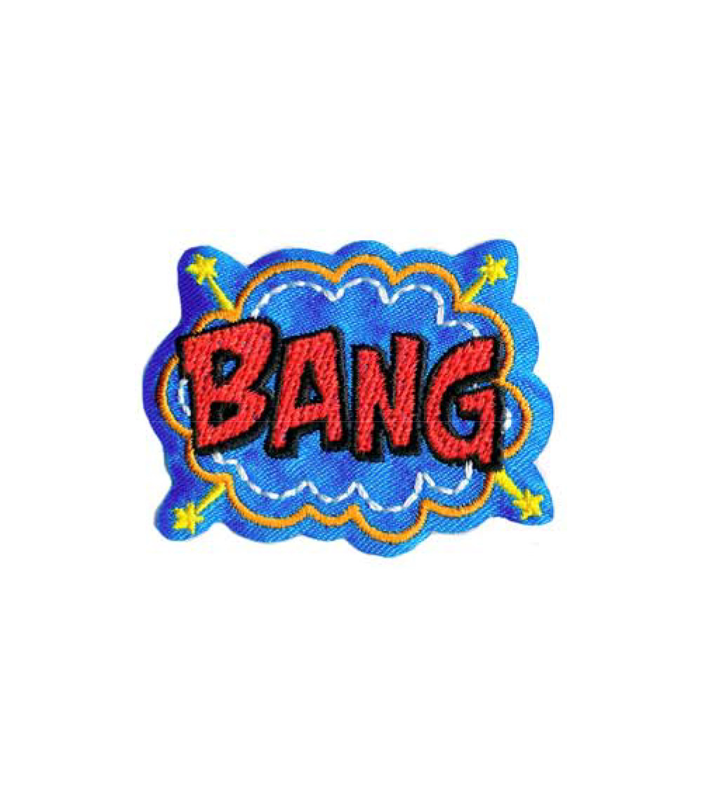 Set of 3 BANG iron-on patches