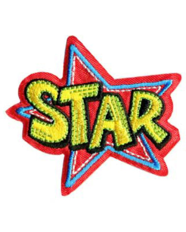 Set of 3 STAR iron-on patches