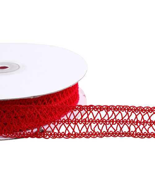 20m reel arabesque braid red arabesque braid 25mm