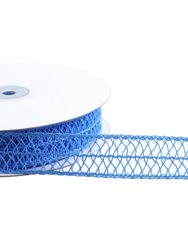 Bobine 20m galon arabesques galon arabesques bleu lavande 25mm