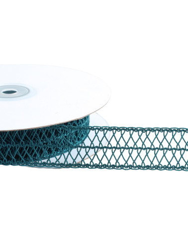 20m reel of arabesque braid, 25mm duck blue arabesque braid