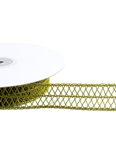 20 m Rolle Arabeskengeflecht Khaki Arabeskengeflecht 25 mm