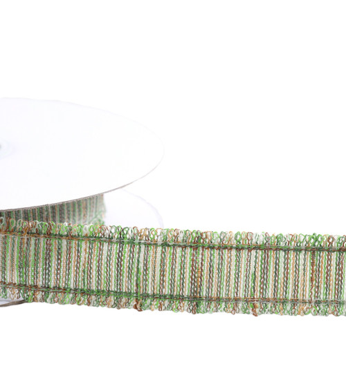 20m reel double fringe braid double fringe braid dark green 25mm