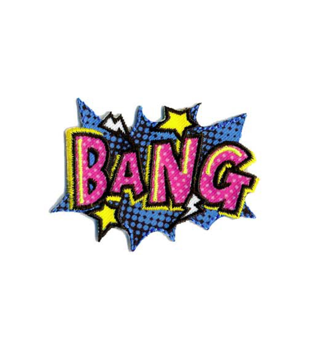 Set of 3 POP ART BANG iron-on patches