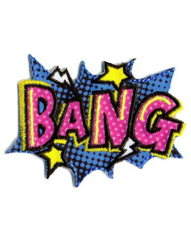 Set of 3 POP ART BANG iron-on patches