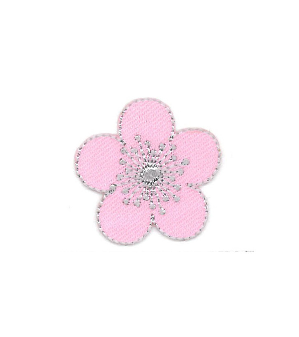 Ecusson thermocollant fleur rose Ecusson thermocollant fleur rose