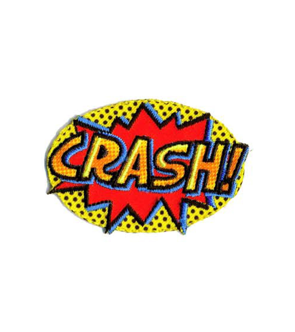 Set of 3 POP ART CRASH iron-on patches