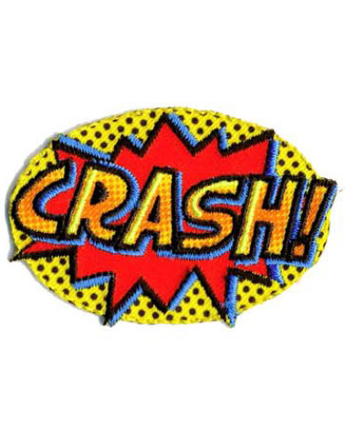 Set of 3 POP ART CRASH iron-on patches