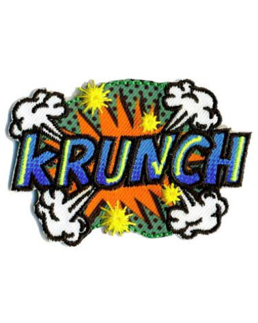 Set of 3 POP ART KRUNCH iron-on patches
