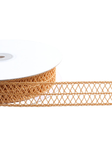 25mm dark beige arabesque braid per meter