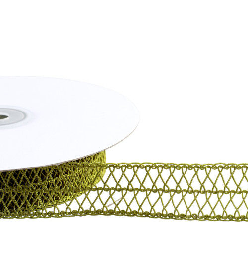 25mm khaki arabesque braid per meter