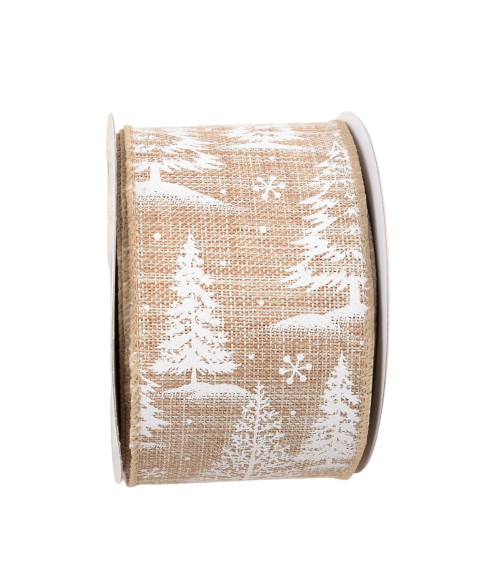 Reel 10m fir ribbon fir ribbon beige 63mm