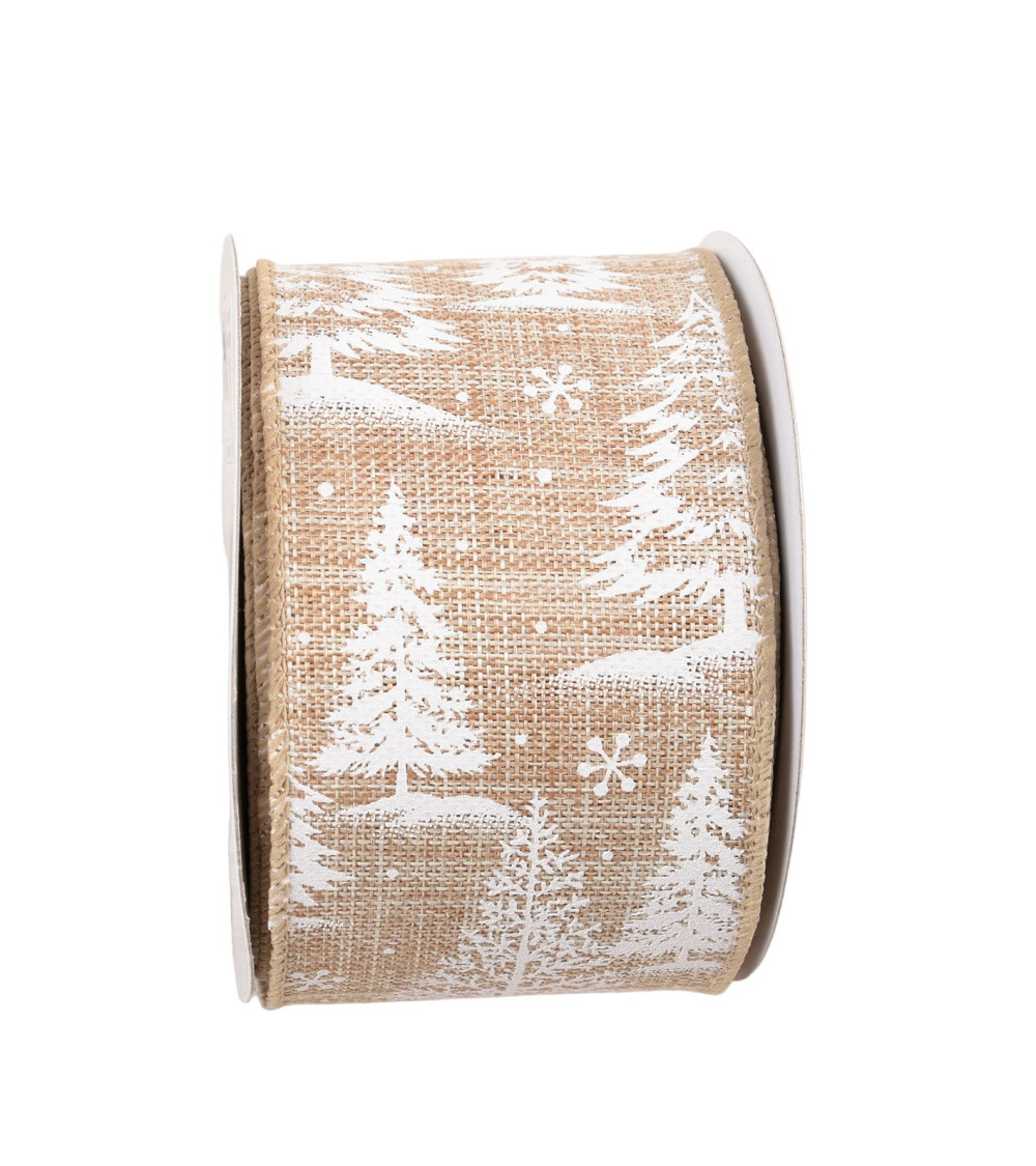 Reel 10m fir ribbon fir ribbon beige 63mm