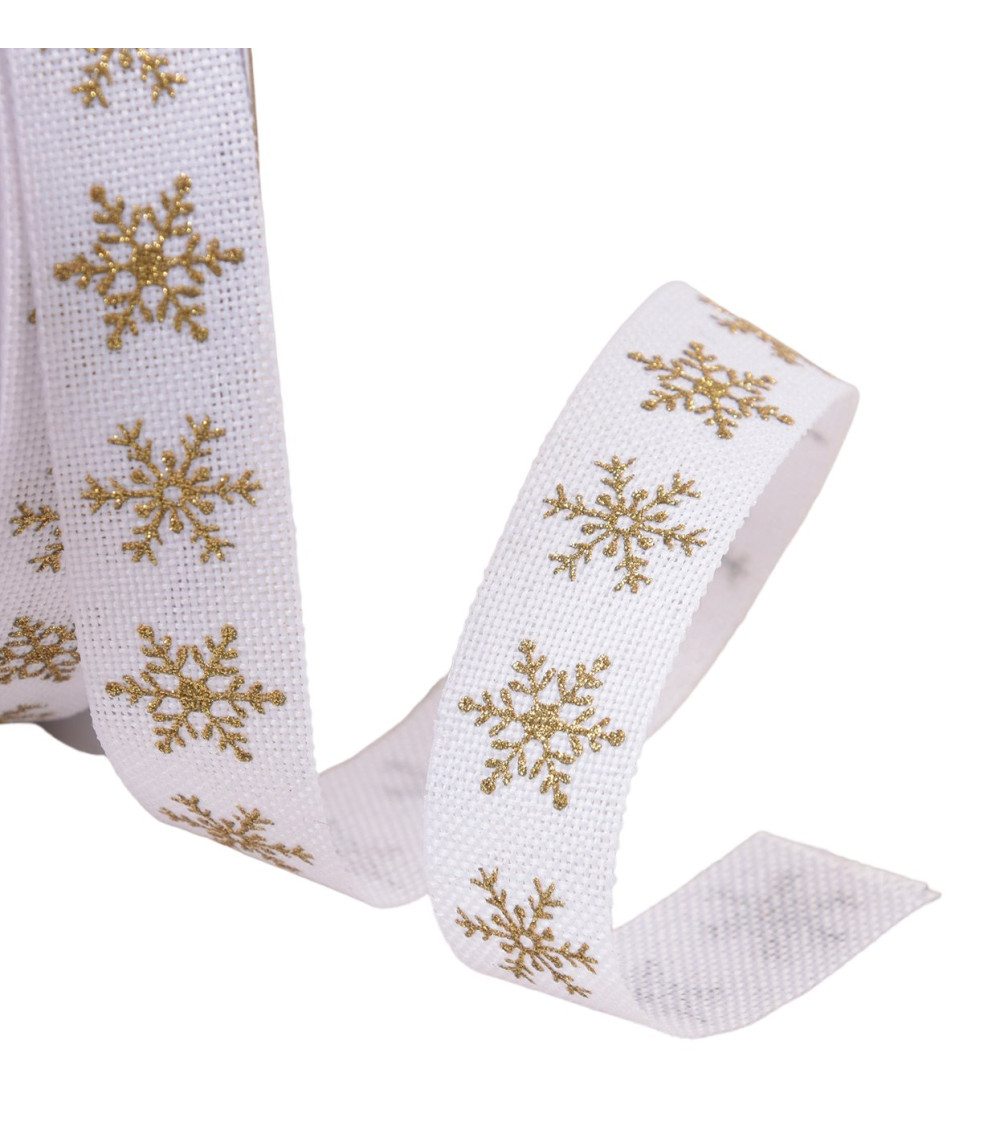 20m spool of ribbon small white flakes 16mm