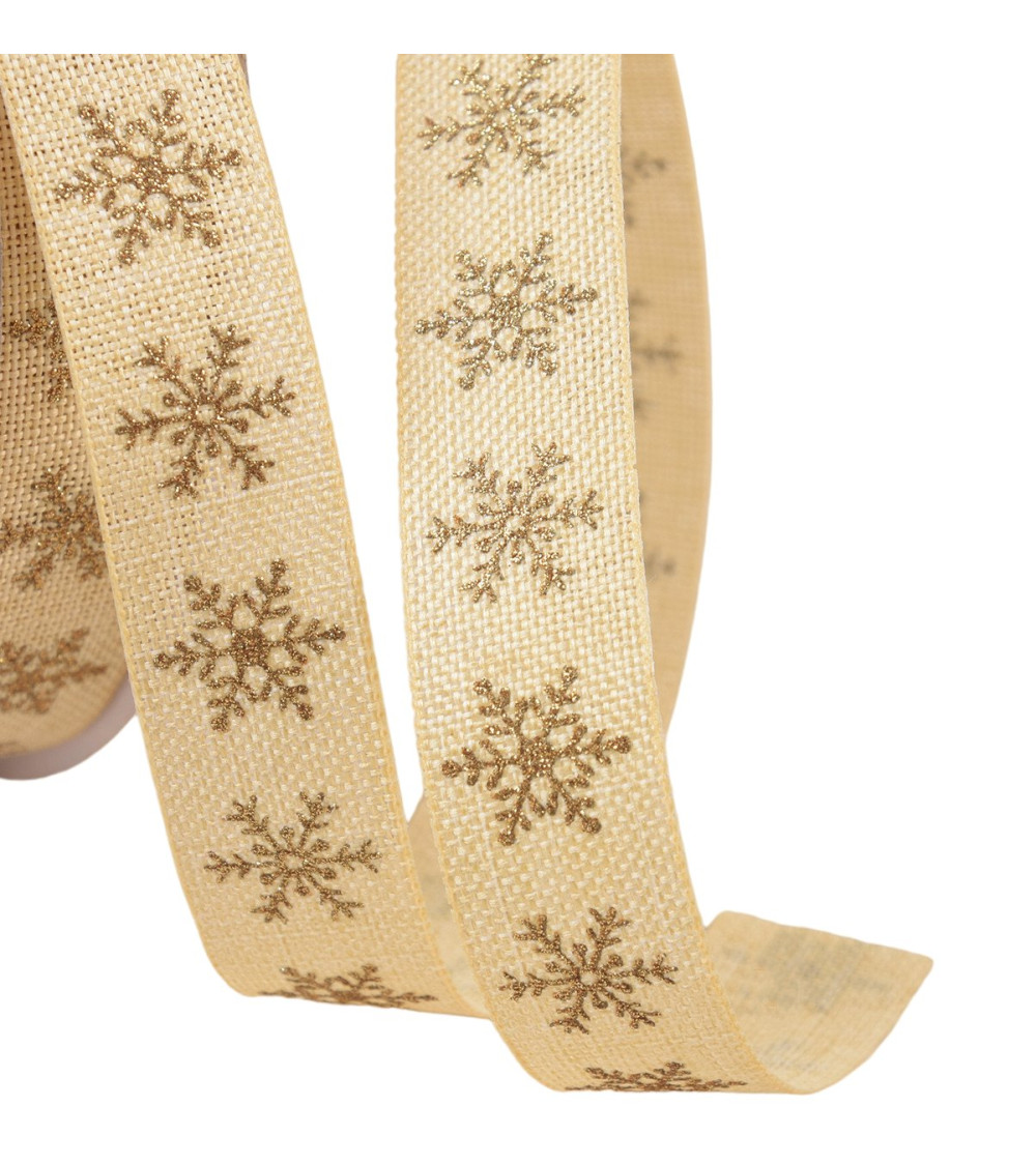 20m spool of ribbon small beige flakes 16mm