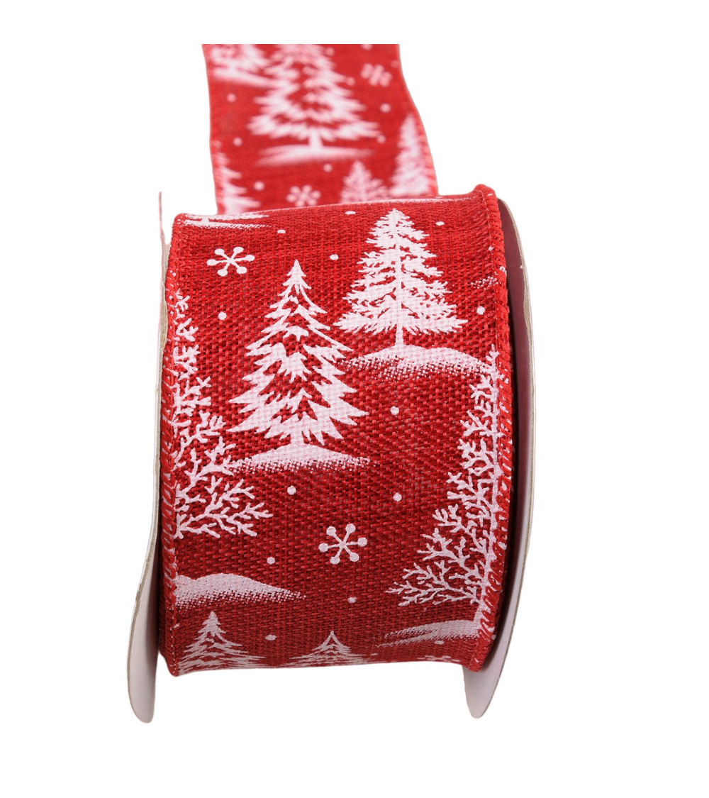 Fir ribbon 63mm red per meter