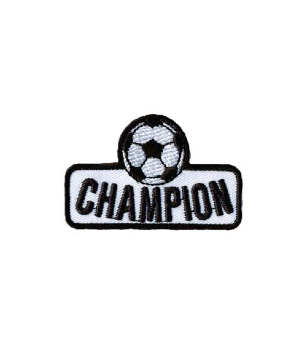 Lot de 3 écussons thermocollants champion foot Lot de 3 écussons thermocollants champion foot