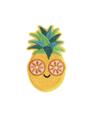 Pineapple/Popcorn Pineapple Iron-on Badge 4.2cm x6cm