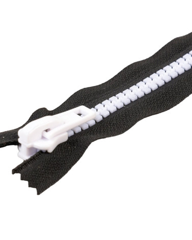 Chiusura nera non separabile con dentini bianchi