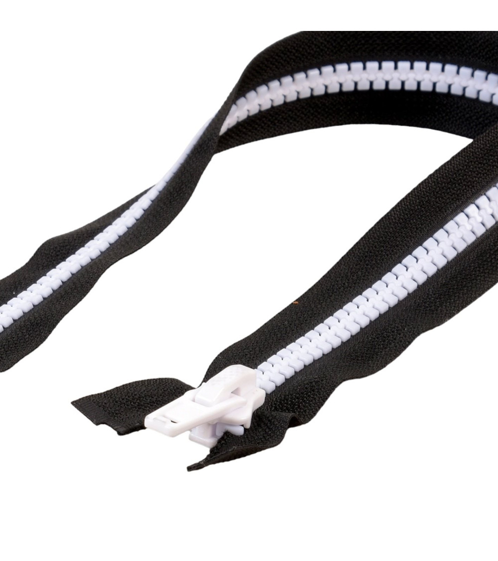 Separable closure black resin white teeth