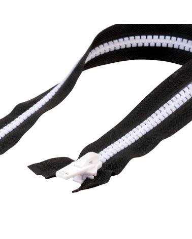 Separable closure black resin white teeth