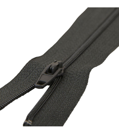 Fine zipper Polyester No. 2 steel gray