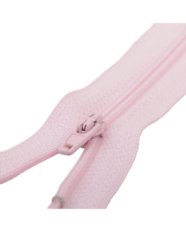 Fermeture fine Polyester N°2 rose layette