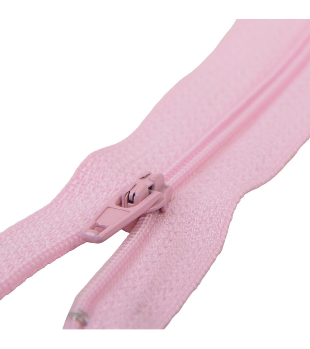 Fermeture fine Polyester N°2 rose