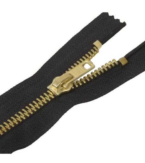 Non-separable metal mesh jeans closure - black