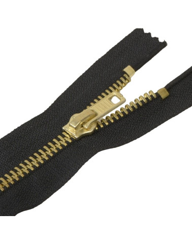 Non-separable metal mesh jeans closure - black