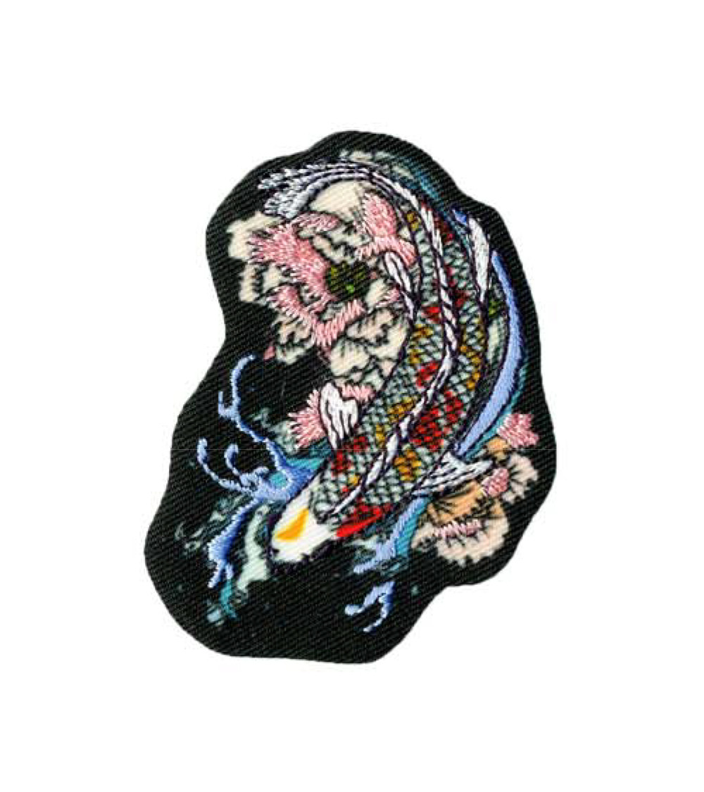 Set of 3 iron-on Asian carp patches