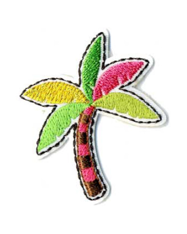 Set of 3 flashy palm tree iron-on patches